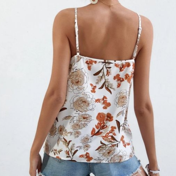 Floral Ruffle Cami Top - Picture 2 of 4